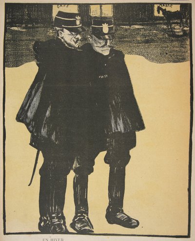 Police Talking in an Empty Street, Illustration from 